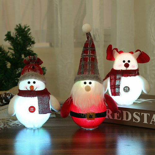 LED Santa Claus Snowman Bear Ornaments | Christmas Decorations